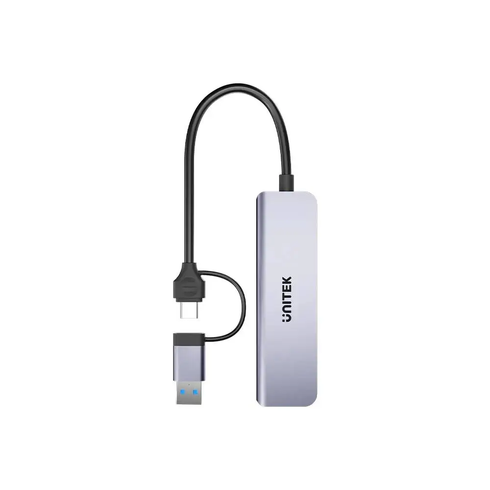 Unitek hub HUB USB-C/USB-A 3 port uHUB P5+ - USB3.0 x 3, Card reader, Aluminium - H1320AGY01