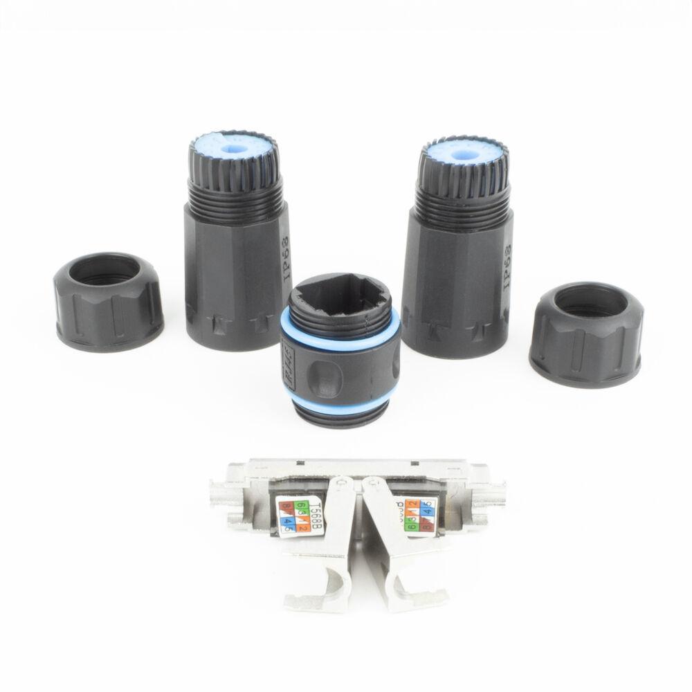 Удължител за мрежа ACT CAT6A, Външен IP68, CAT-6, 1 Gbit/s