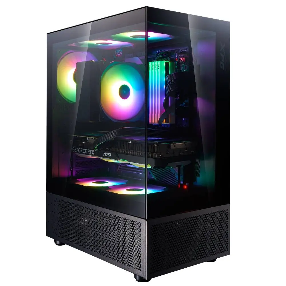 Кутия ADATA INVADER X MINI Black Mid-Tower Case, 5 x 120 mm ARGB Fans