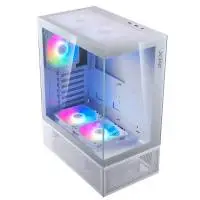 Кутия ADATA INVADER X MINI White Mid-Tower Case, 5 x 120 mm ARGB Fans