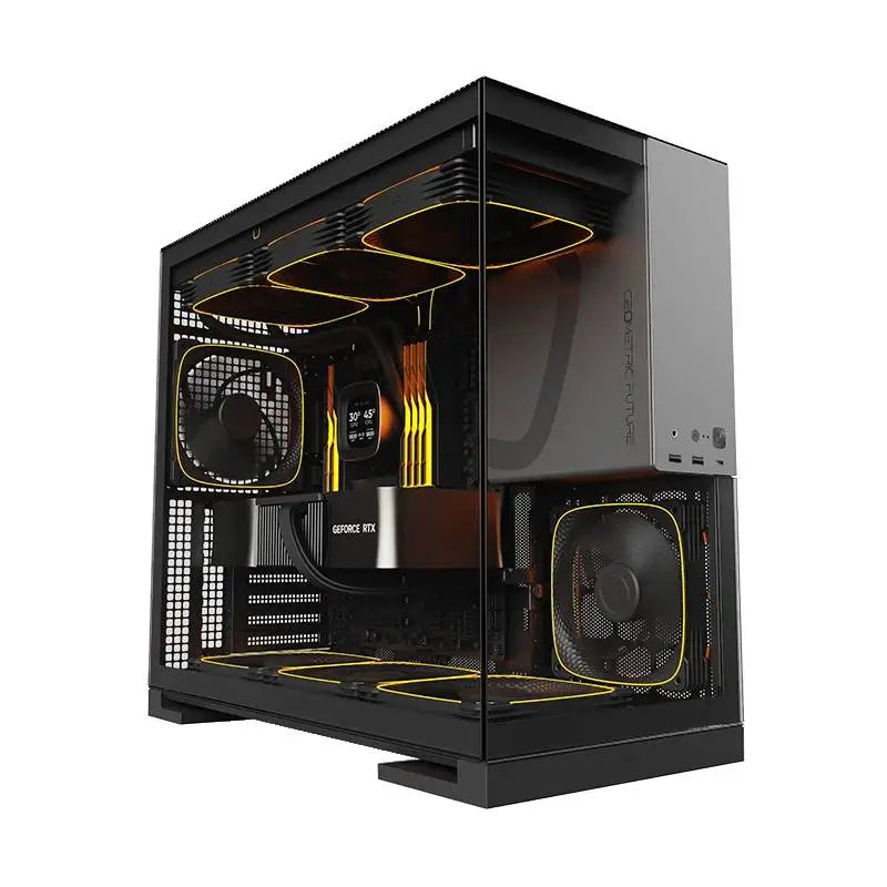 Кутия Geometric Future Model 5 Black/Grey Case EATX, 5 x 140 mm aRGB fans included