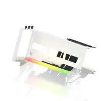 Брекет за вертикален монтаж на 45&deg; GPU EZDIY-FAB ARGB PCIe 4.0 Riser Cable - Бял