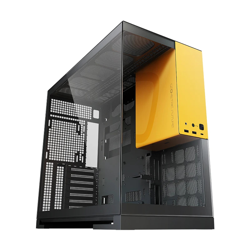 Boîtier Geometric Future Model 5 Noir/Jaune Case EATX - 5 x 140 mm aRGB fans inclus