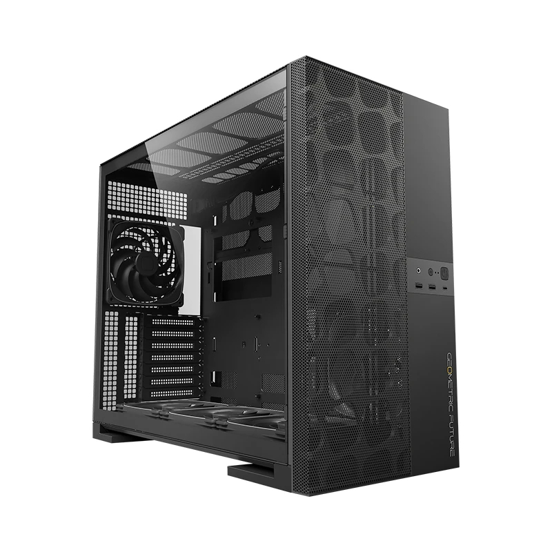 Кутия Geometric Future Model 5 Vent Black Case EATX - 5 x 140 mm aRGB fans included