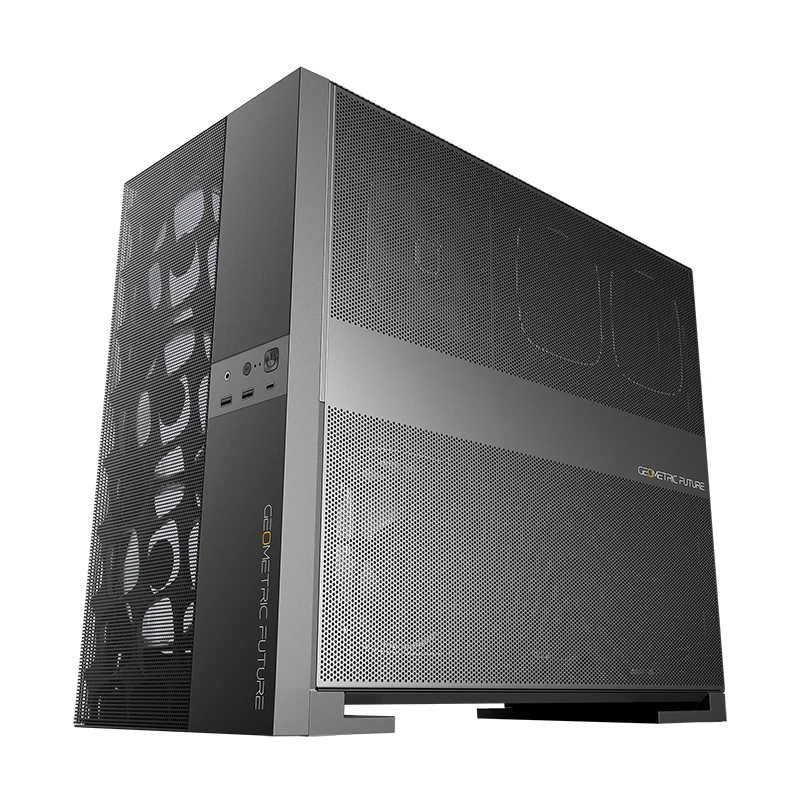 Кутия Geometric Future Model 5 Vent Black Case EATX - 5 x 140 mm aRGB fans included