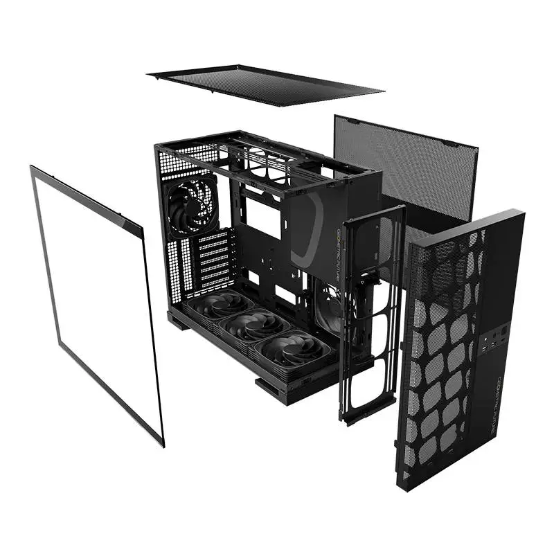 Кутия Geometric Future Model 5 Vent Black Case EATX - 5 x 140 mm aRGB fans included