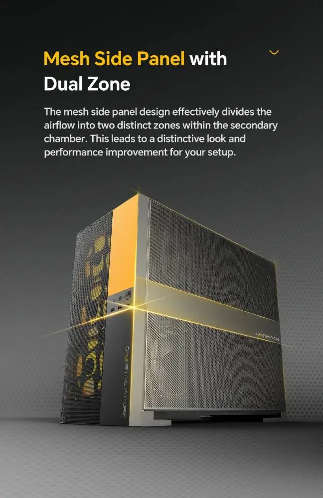 Кутия Geometric Future Model 5 Vent Black Case EATX - 5 x 140 mm aRGB fans included