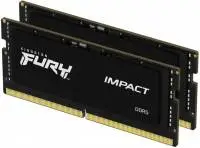 Памет Kingston Fury Impact Black 16GB (2x8GB) DDR5 SODIMM 4800MHz CL38 - KF548S38IBK2-16