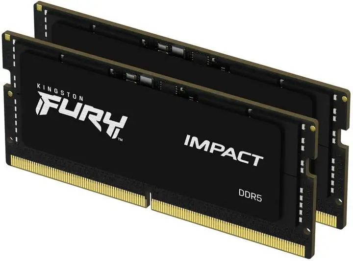 Памет Kingston Fury Impact Black 16GB (2x8GB) DDR5 SODIMM 4800MHz CL38 - KF548S38IBK2-16