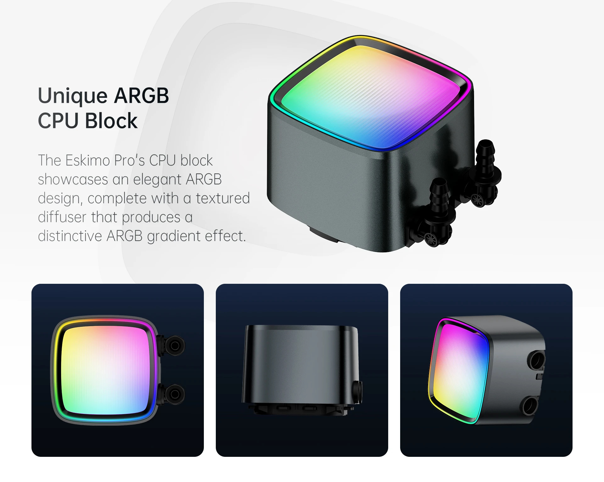 Водяное охлаждение Geometric Future Eskimo Pro 360 White Water Cooling ARGB