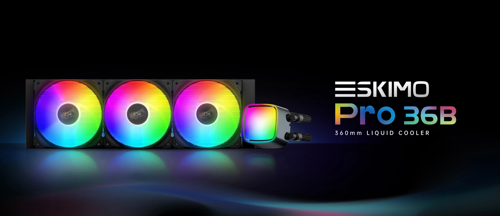 Водно охлаждане Geometric Future Eskimo Pro 360 Black Water Cooling ARGB