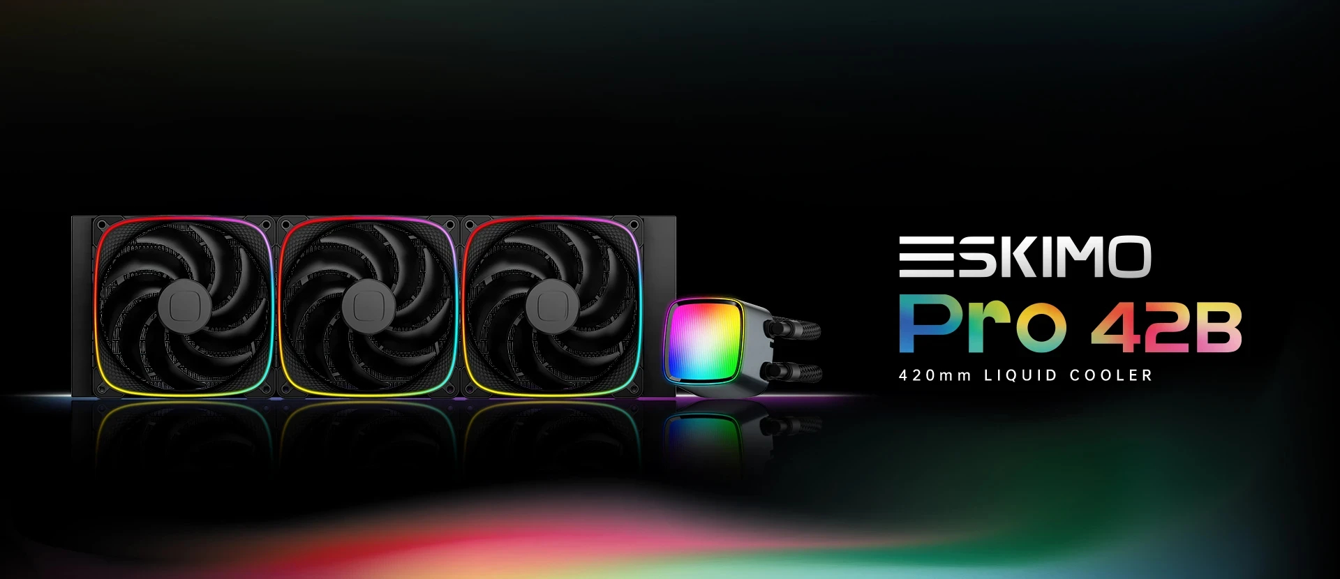 Водно охлаждане Geometric Future Eskimo Pro 420 White Water Cooling ARGB