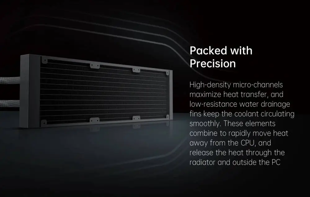 Водно охлаждане Geometric Future Eskimo Pro 420 Black Water Cooling ARGB