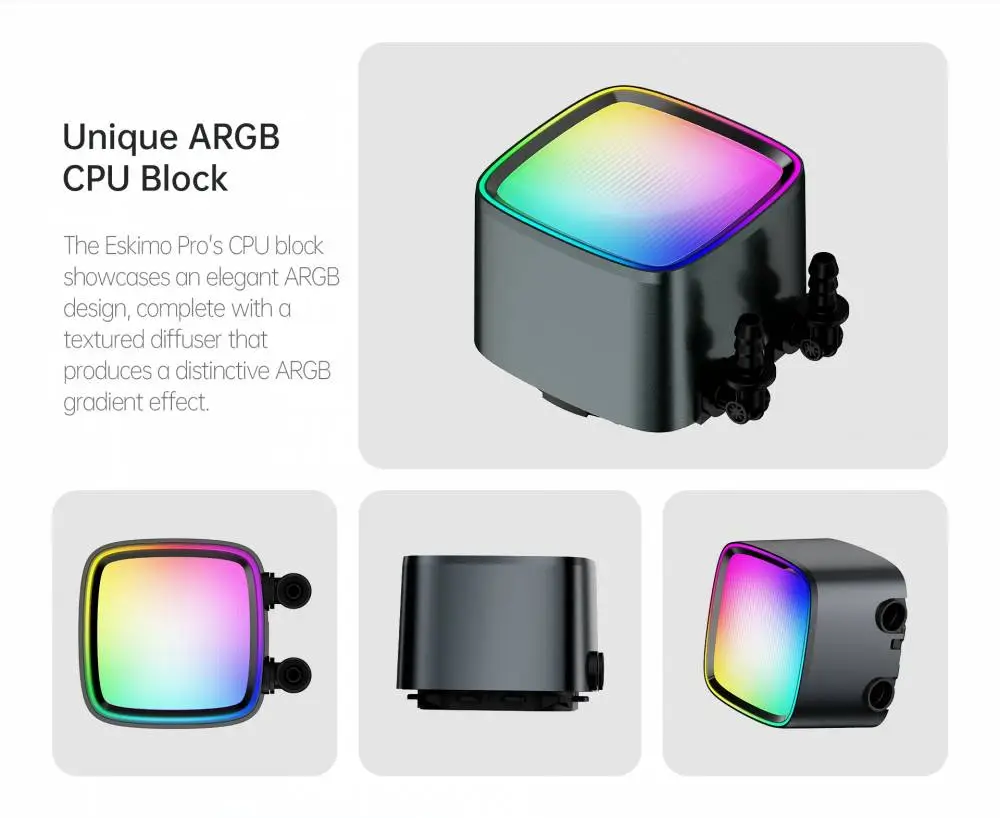 Водно охлаждане Geometric Future Eskimo Pro 420 Black Water Cooling ARGB