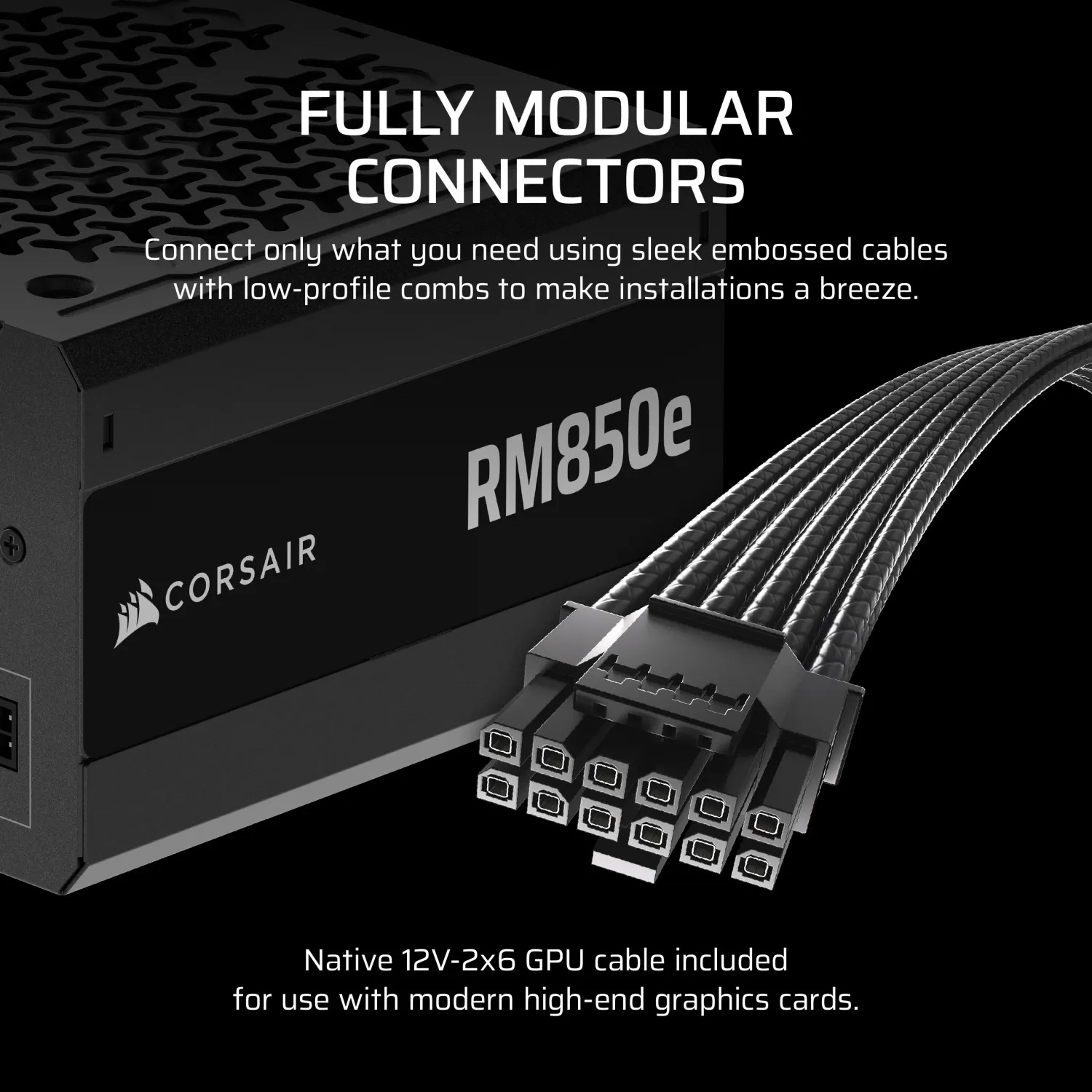 Захранване Corsair RMe RM850e 2025 850W 80 Plus Gold ATX 3.1 PCIe 5.1 Fully Modular PSU - CP-9020296-EU