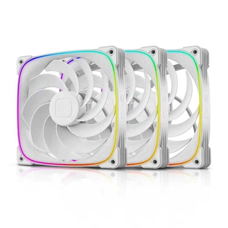 Вентилатори Geometric Future Squama 2503RW-14 White Reversed 140mm Fan Pack 3-in-1