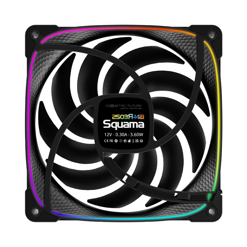 Вентилатори Geometric Future Squama 2503RB-14 Black Reversed 140mm Fan Pack 3-in-1