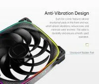 Вентилатори Geometric Future Squama 2503RB-14 Black Reversed 140mm Fan Pack 3-in-1