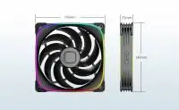 Вентилатори Geometric Future Squama 2503W-14 White 140mm Fan Pack 3-in-1