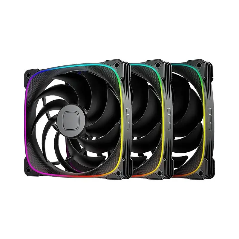 Вентилатори Geometric Future Squama 2503B-14 Black 140mm Fan Pack 3-in-1