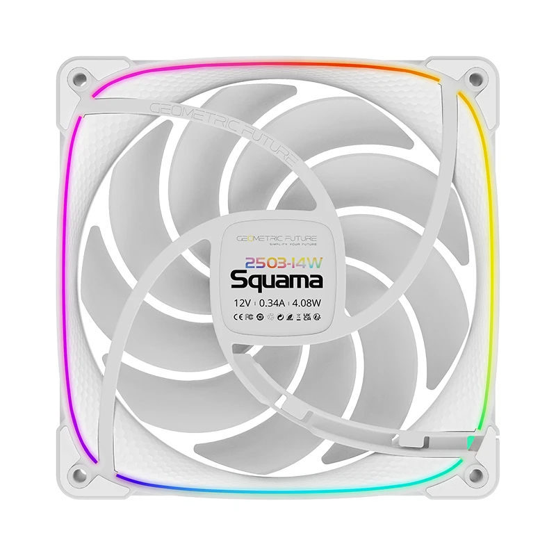Вентилатор Geometric Future Squama 2503W-14, 140mm, ARGB, White