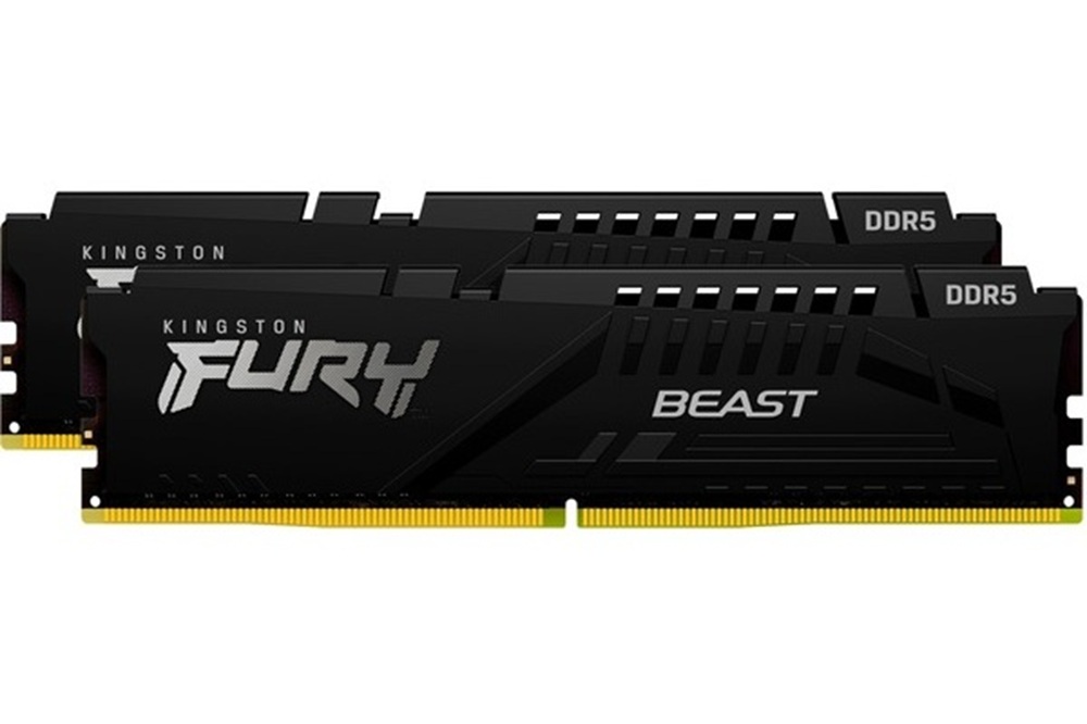 Памет Kingston FURY Beast Black 64GB (2x32GB) DDR5 6400MHz CL32 XMP/EXPO - KF564C32BBEK2-64