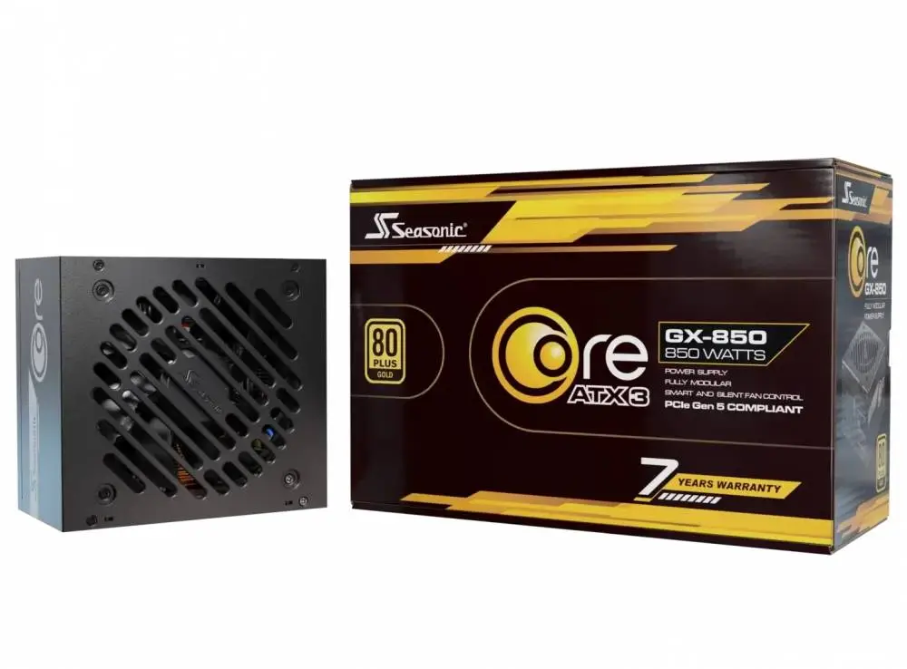 Захранване Seasonic CORE GX-850 V2 850W 80 Plus Gold ATX 3.1 PCIe 5.1 - SRP-CGX851-A5A32SF
