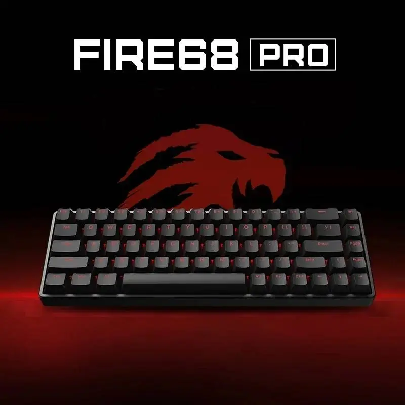 Геймърска клавиатура Madlions FIRE 68 PRO - 8K, Gateron Magnetic Jade Switches, RGB - Black