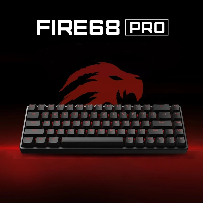 Геймърска клавиатура Madlions FIRE 68 PRO - 8K, Gateron Magnetic Jade Switches, RGB - Black