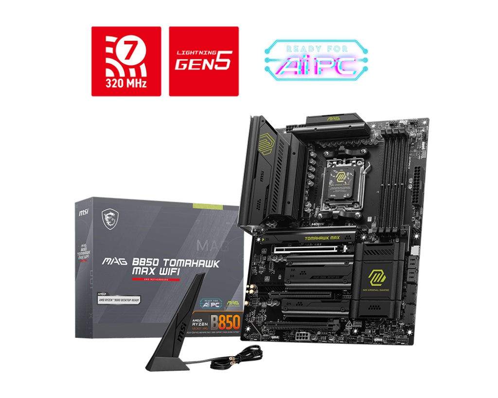 Дънна платка MSI MAG B850 TOMAHAWK MAX WIFI - 911-7E62-002	