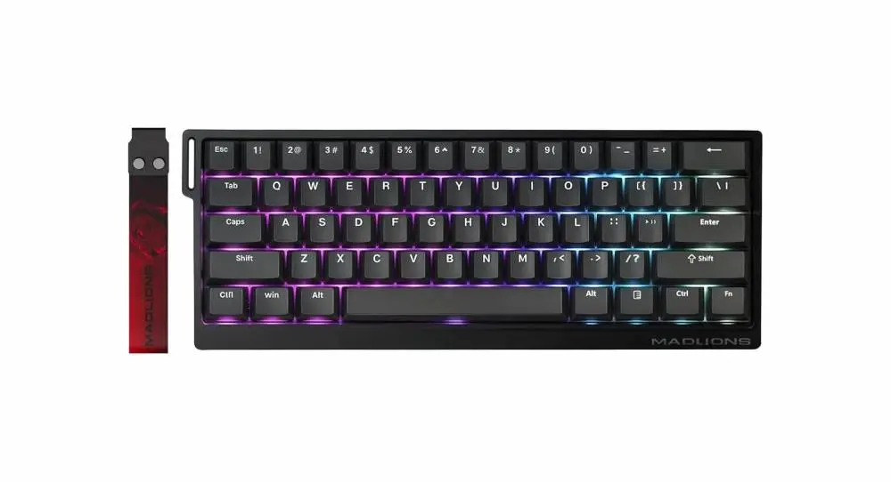 Геймърска клавиатура Madlions  MAD 60 HE Flagship - 8K, Magnetic Amber Pro Switches - Black