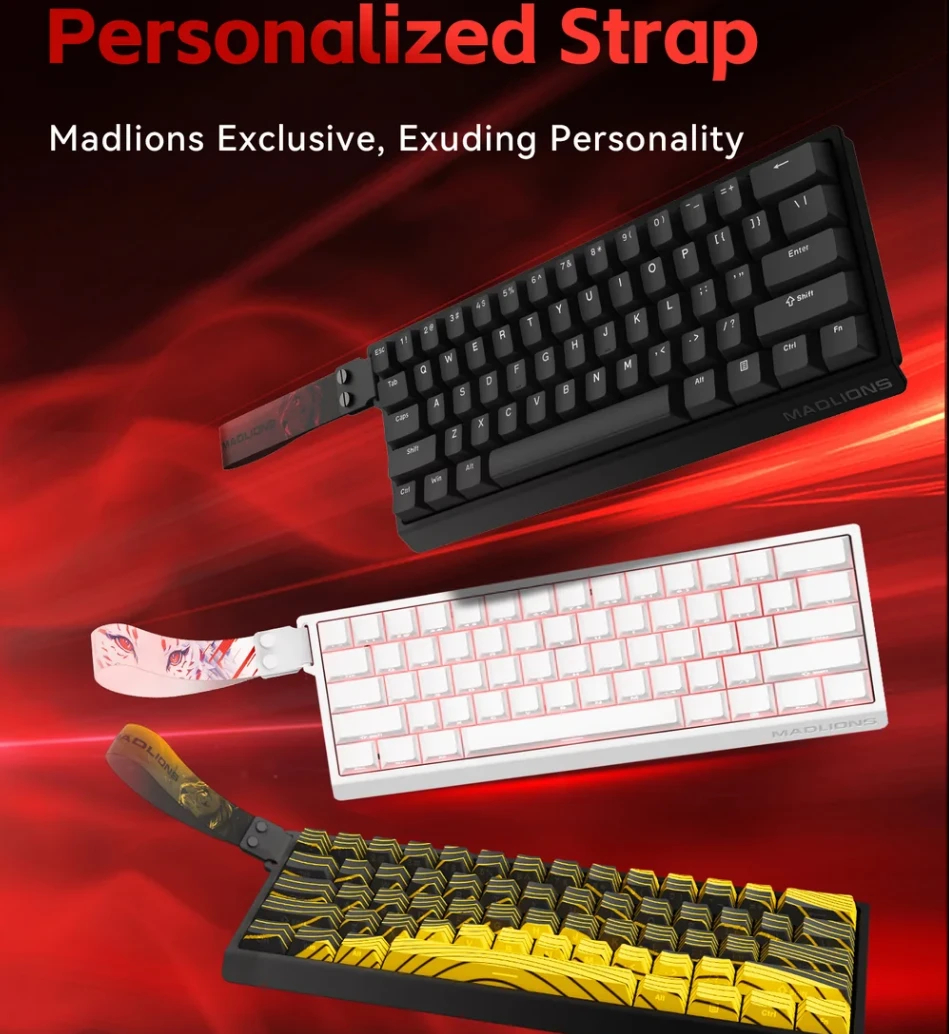 Геймърска клавиатура Madlions MAD 60 HE RGB - 1K, Magnetic Amber Pro Switches - Black
