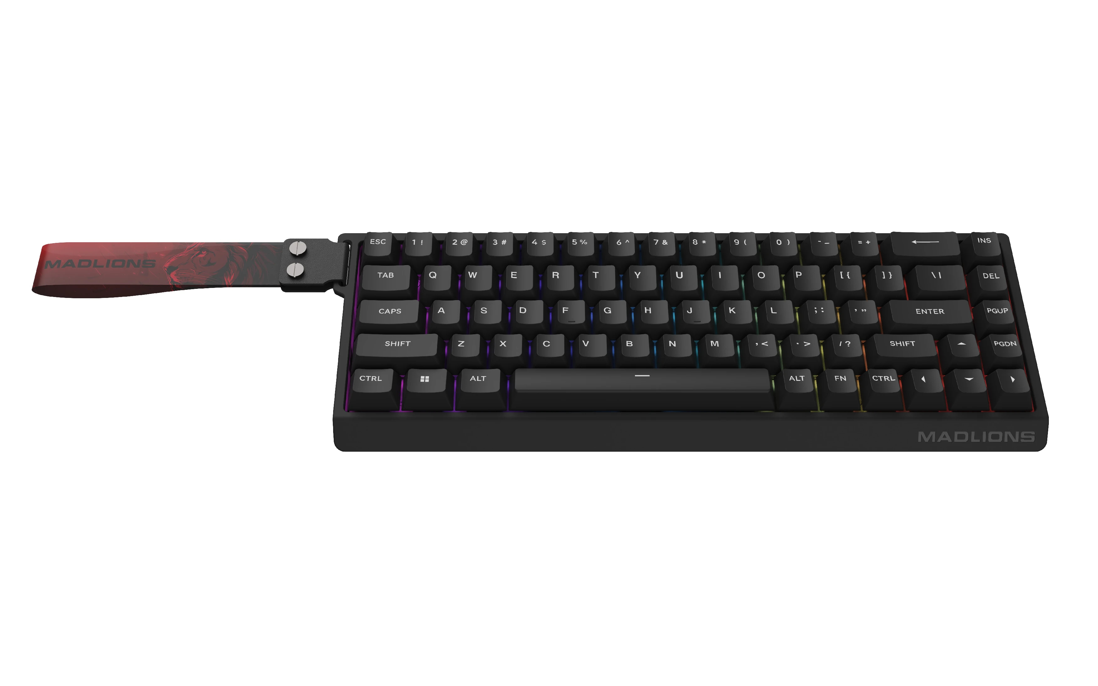 Геймърска клавиатура Madlions MAD 68 HE RGB - 1K, Magnetic Amber Pro Switches - Black
