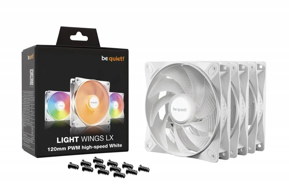 Вентилатори be quiet! LIGHT WINGS LX 120mm PWM high-speed White Fan Pack 3-in-1 3 x 120mm - BL125