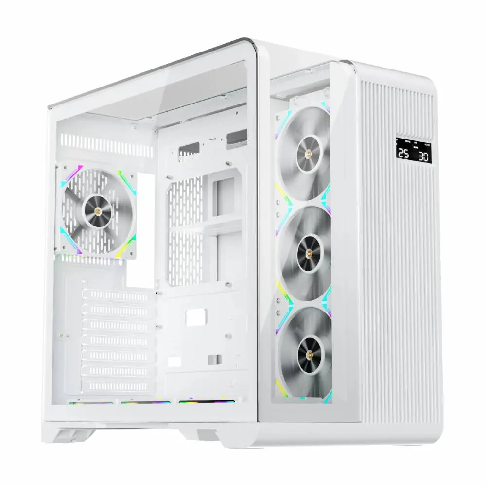 Кутия 1stPlayer RT7 White Case ATX LED display