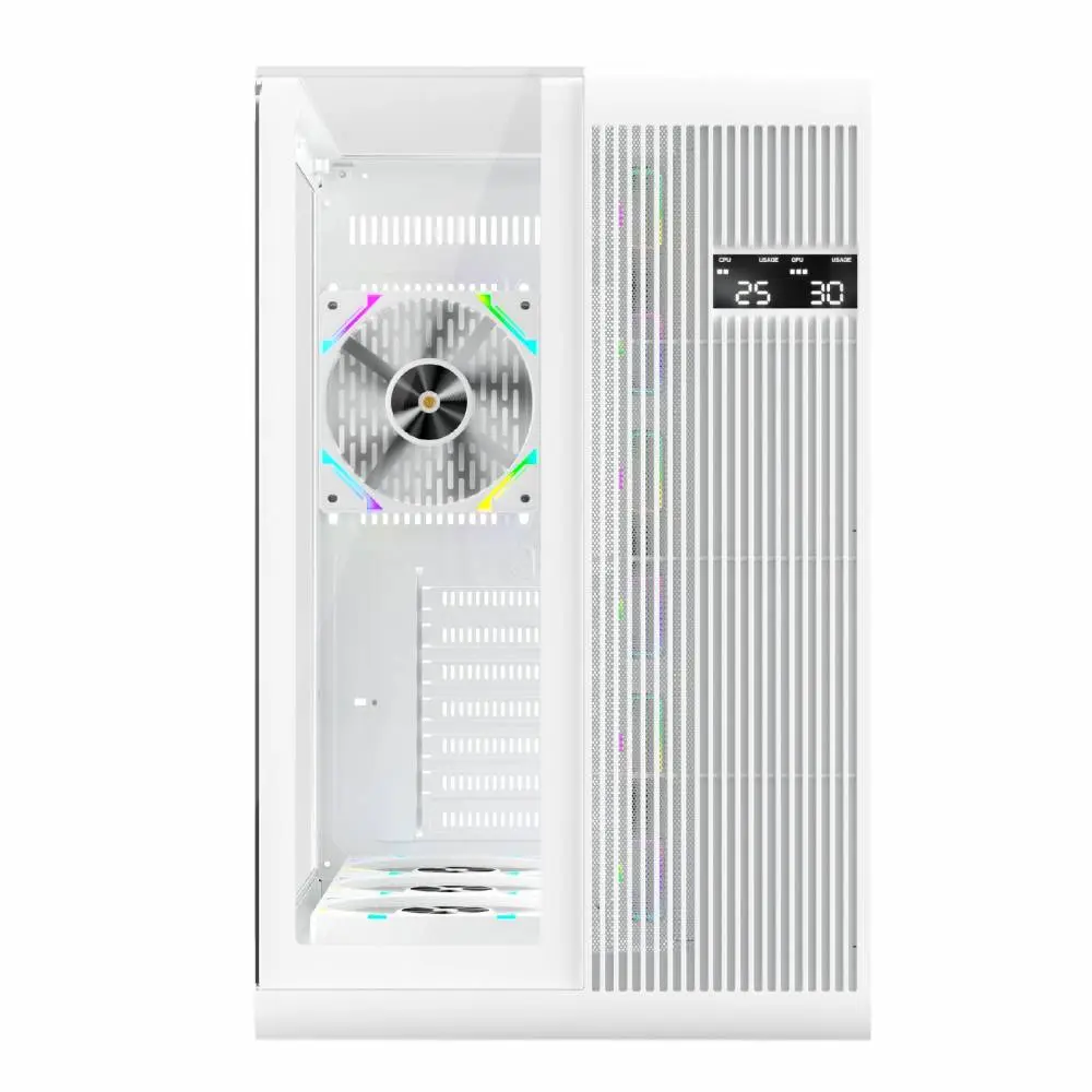 Кутия 1stPlayer RT7 White Case ATX LED display