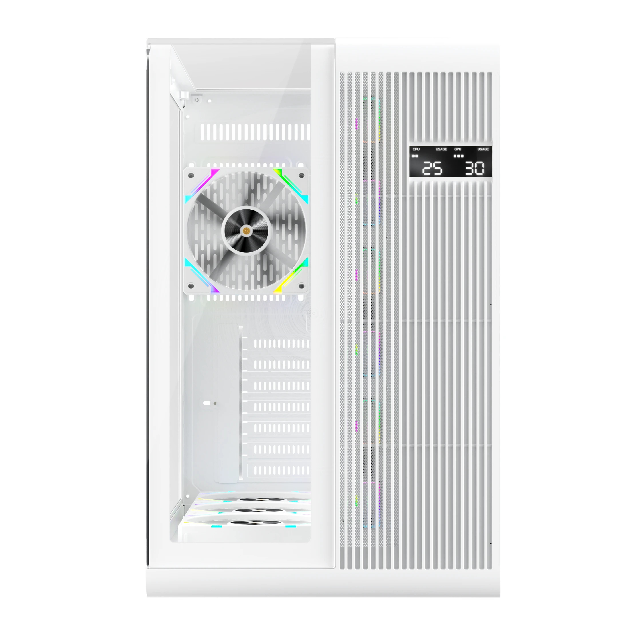 Кутия 1stPlayer RT7 White Case ATX LED display