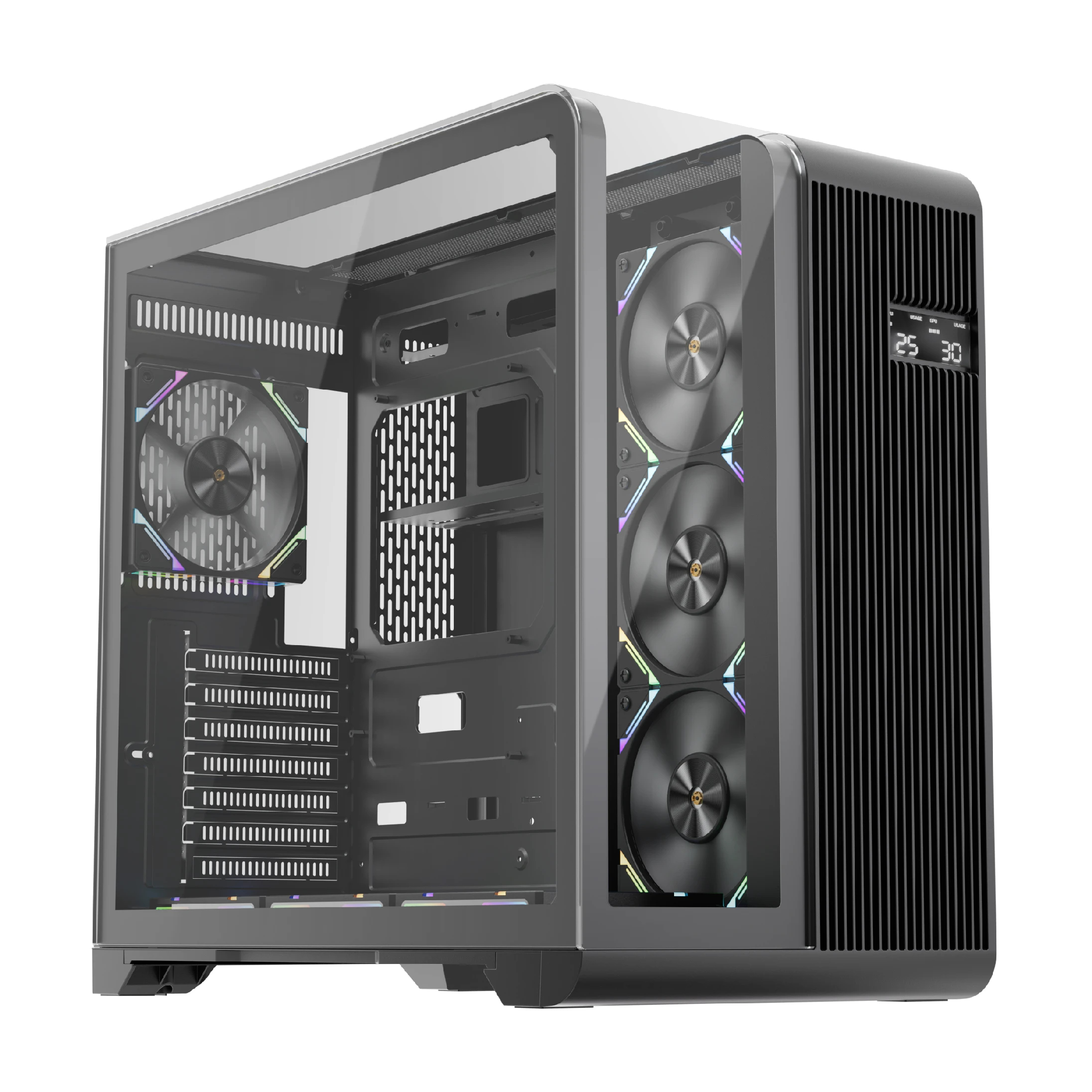 Корпус 1stPlayer RT7 Black Case ATX LED display