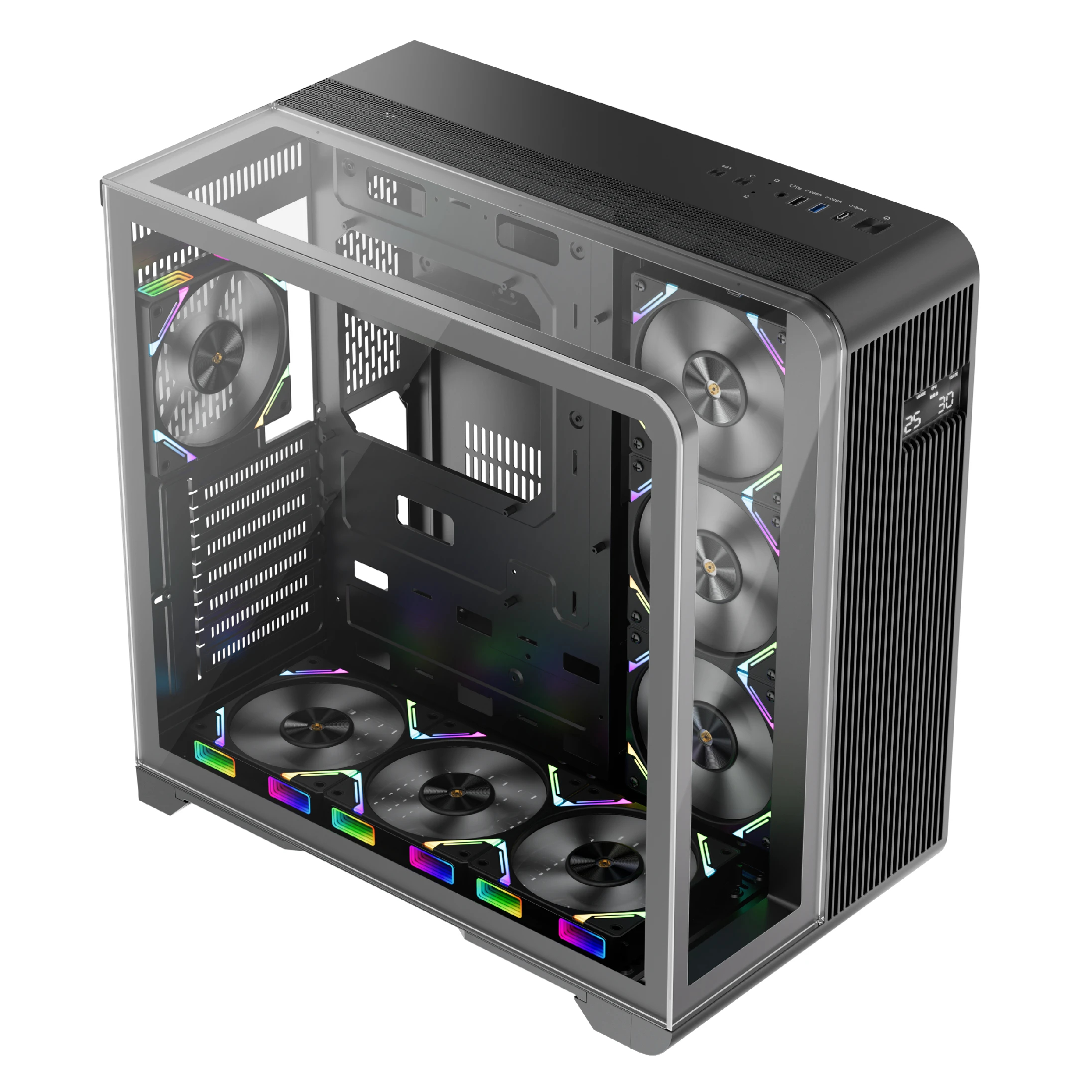 Корпус 1stPlayer RT7 Black Case ATX LED display