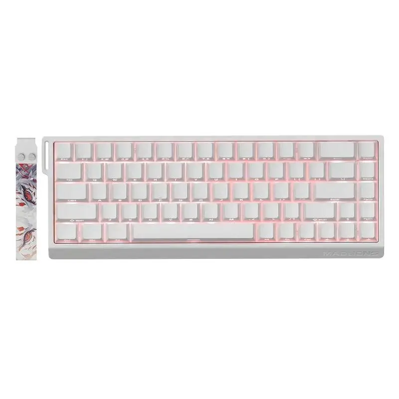 Геймърска клавиатура Madlions MAD 68 HE Flagship - 8K, Magnetic Amber Pro Switches - White
