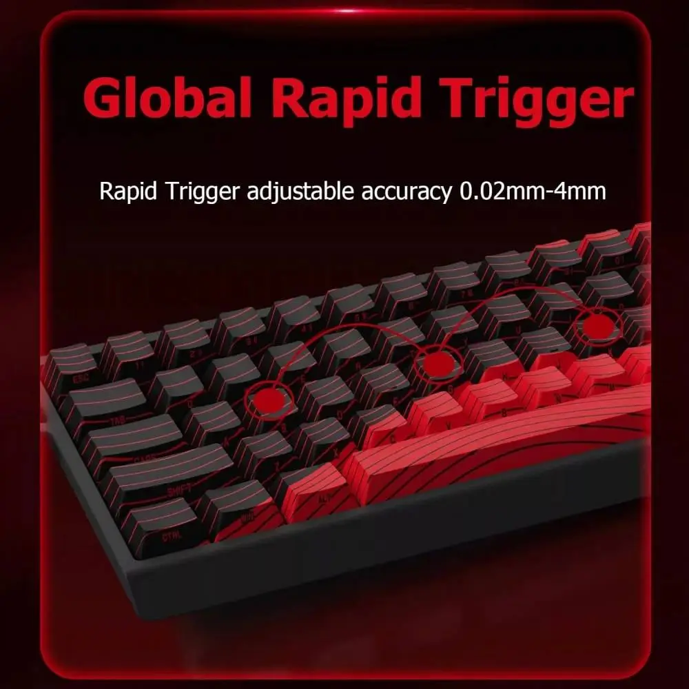 Геймърска клавиатура Madlions MAD 68 HE Flagship - 8K, Magnetic Amber Pro Switches - White