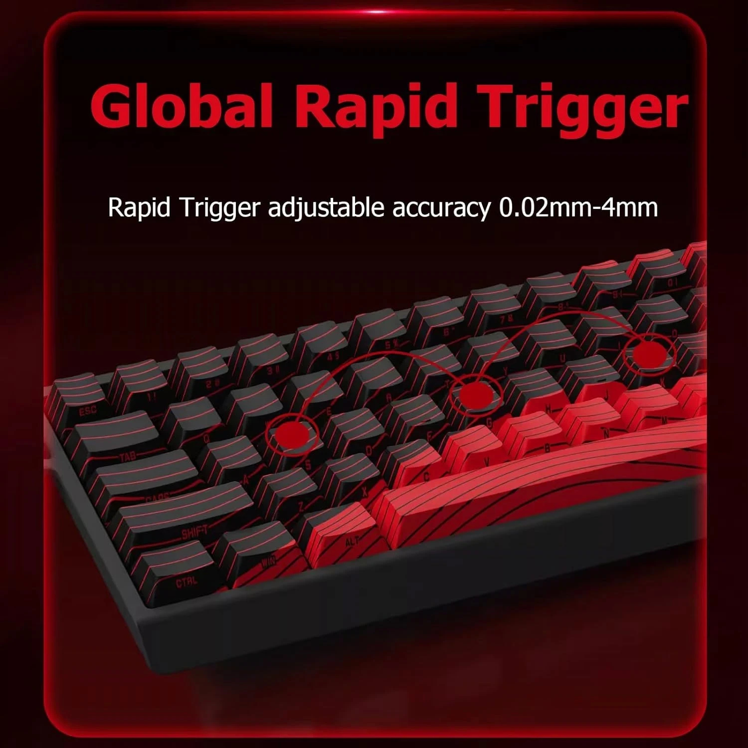 Геймърска клавиатура Madlions MAD 68 HE Flagship - 8K, Magnetic Amber Pro Switches - White
