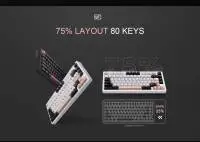 Геймърска безжична клавиатура VGNVXE75 V2 Misty Purple - Aniya Switches, BT5.0, 2.4G, Aluminium
