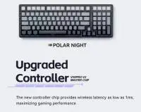 Геймърска безжична клавиатура VGN V98 PRO V2 Limited Black Glow - Kailh Arctic Switches, BT5.0, 2.4G, RGB