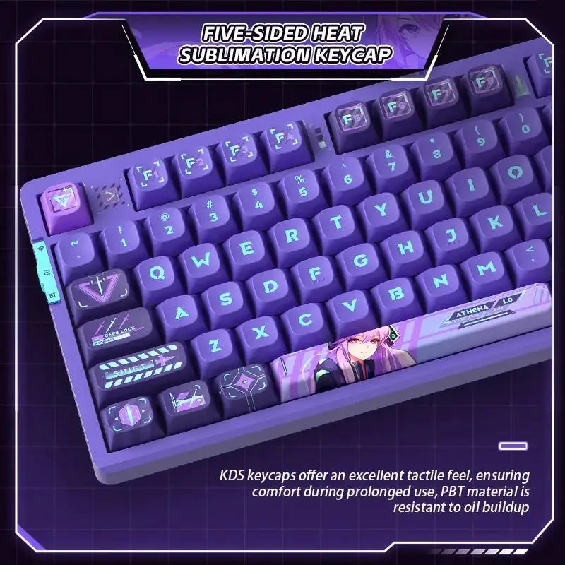 Геймърска механична клавиатура VGNV87 PRO Athena - Aniya Switches, BT5.0, 2.4G