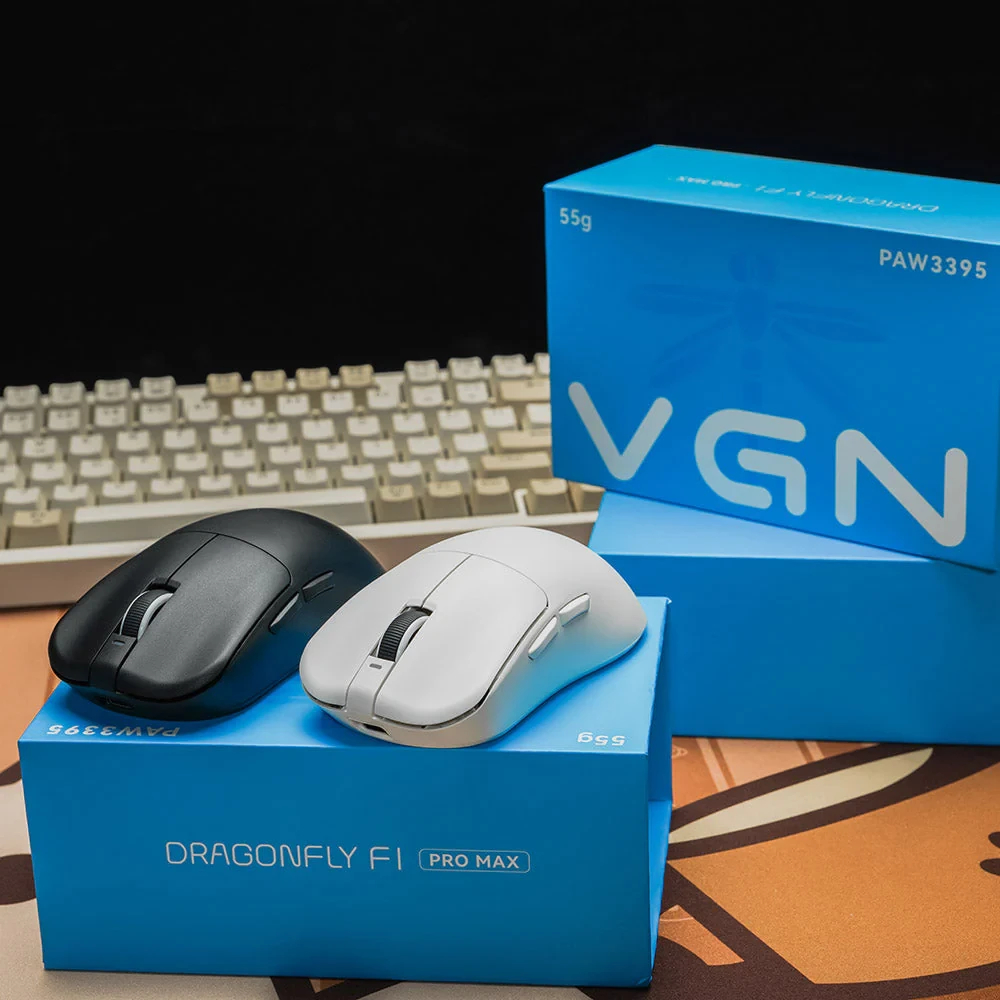 Gaming ποντίκι VGN  F1 PRO MAX DRAGONFLY - 1K (4K compatible), Kailh Black Gold Mamba Switches, Λευκό