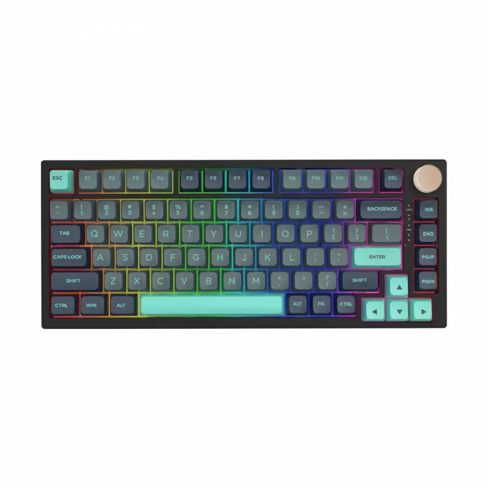 Геймърска механична клавиатура VGN N75 PRO Caribbean Blue - Kailh Vaporwave Switches, RGB