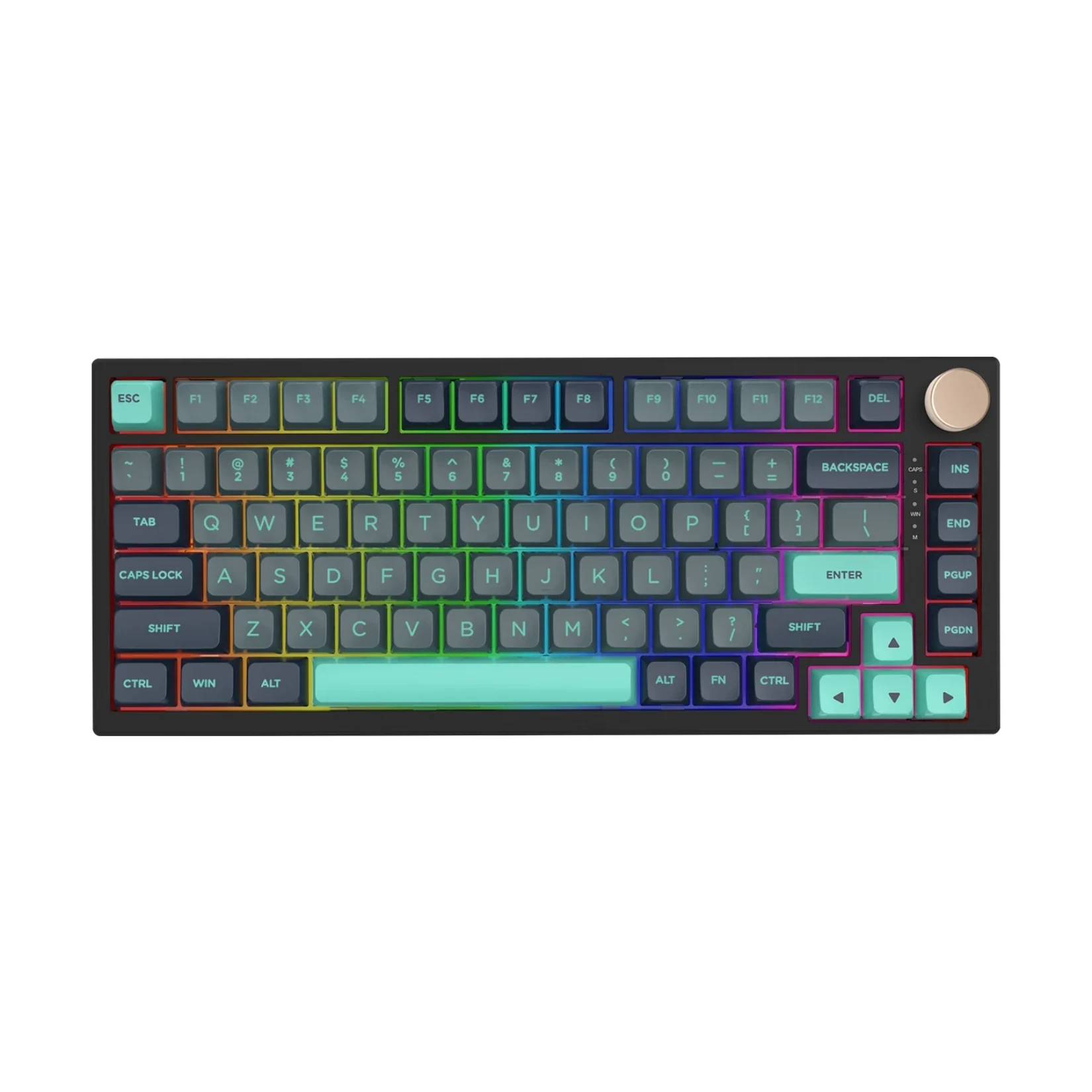 Геймърска механична клавиатура VGN N75 PRO Caribbean Blue - Kailh Vaporwave Switches, RGB