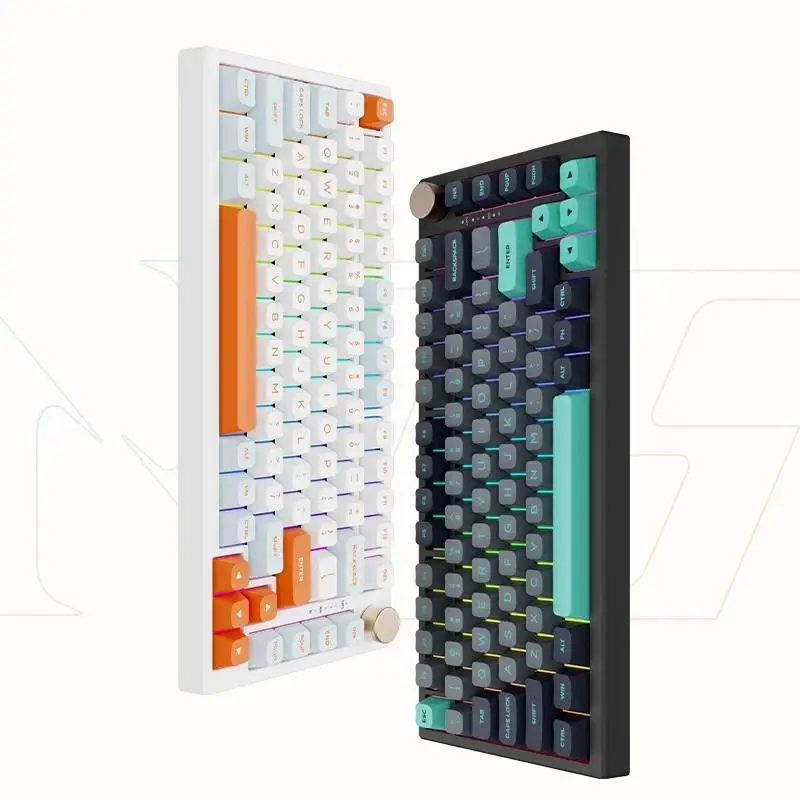 Геймърска механична клавиатура VGN N75 PRO Caribbean Blue - Kailh Vaporwave Switches, RGB