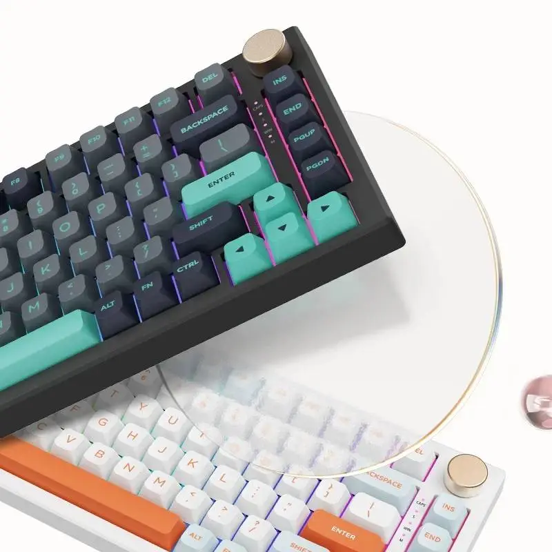 Геймърска механична клавиатура VGN N75 PRO Caribbean Blue - Kailh Vaporwave Switches, RGB